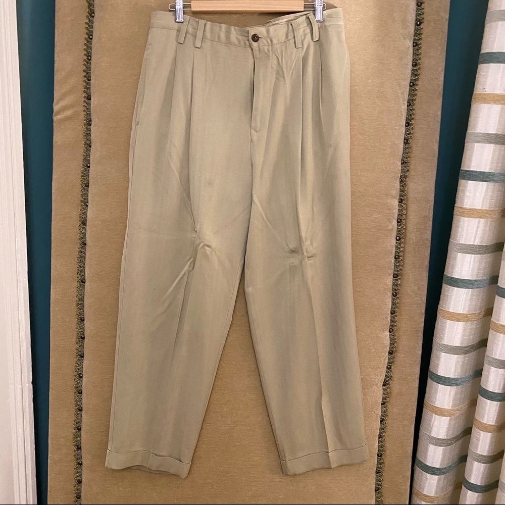 TOMMY BAHAMA Pleat Front Silk Trousers